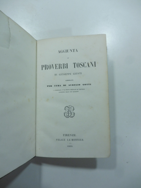 Aggiunta ai proverbi toscani di Giuseppe Giusti